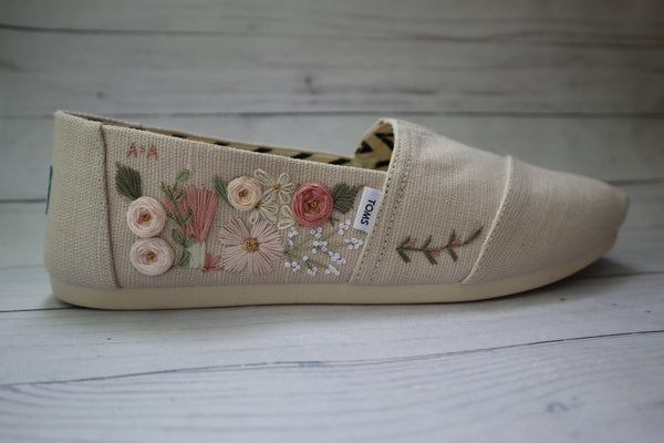 Toms Alpargata with Custom Hand Embroidery