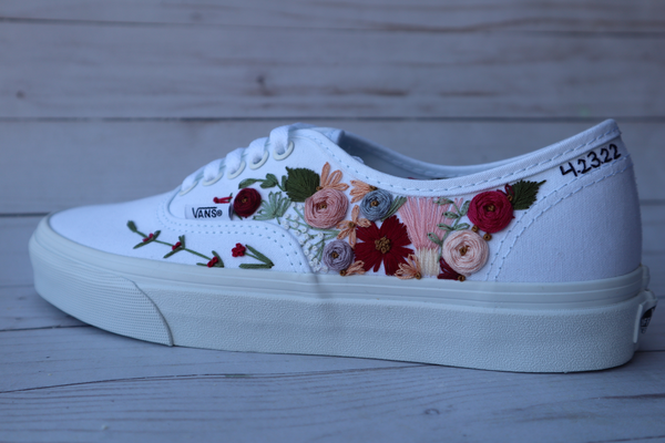 Custom 1 ~ Embroidered Vans - One Sided Embroidery