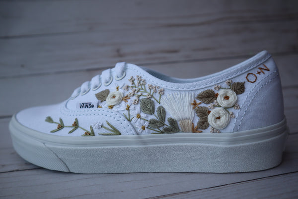 Custom 1 ~ Embroidered Vans - One Sided Embroidery