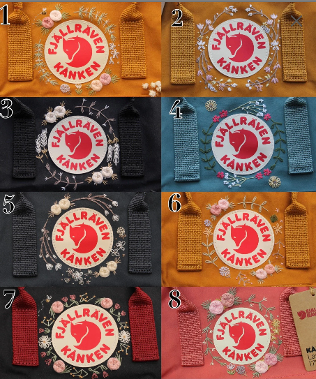 Fjallraven kanken top embroidered backpack